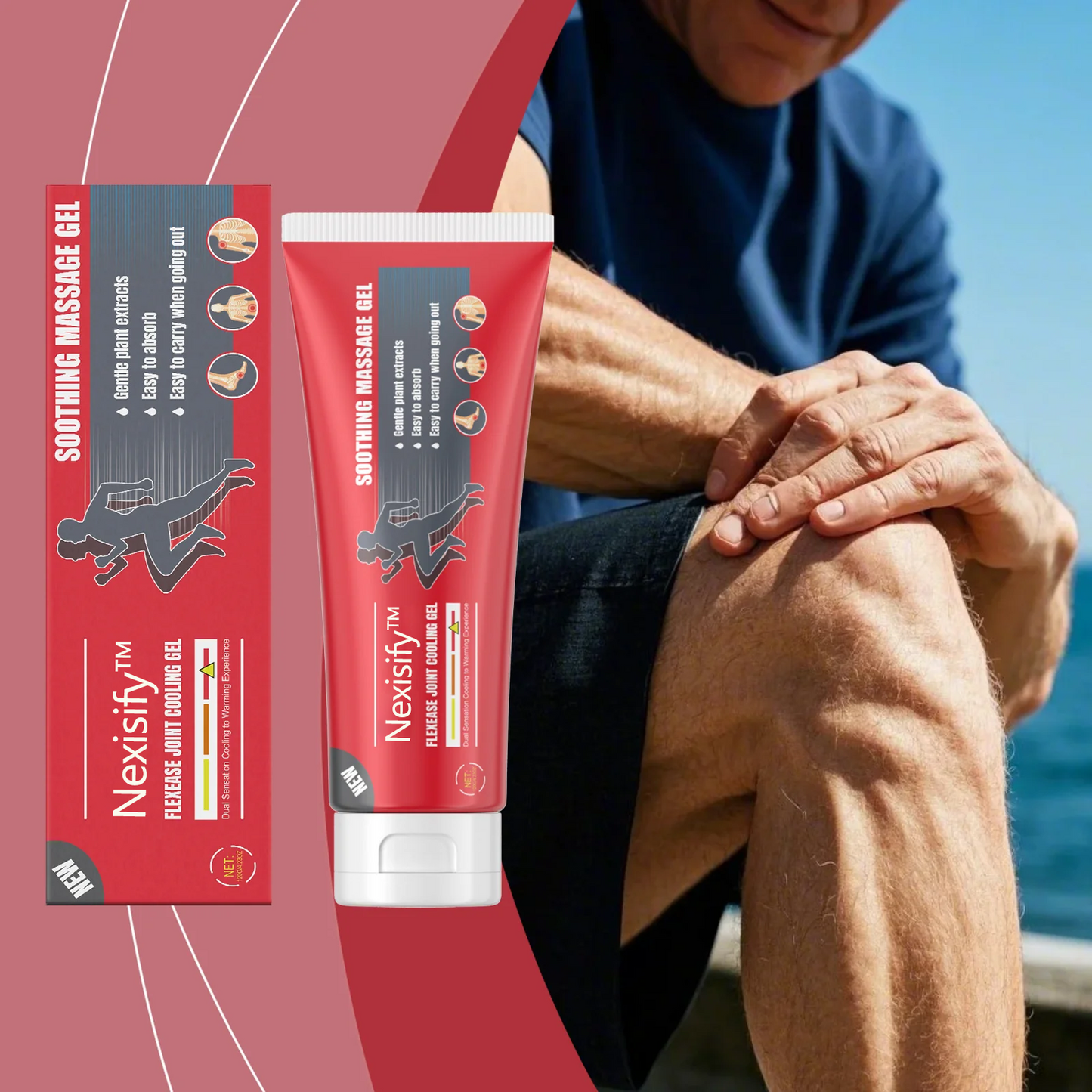 Nexisify™ Joint Relief Gel: Rapid Muscle & Joint Recovery, Suitable for Knee, Lumbar, Neck, Hand and Foot Repair