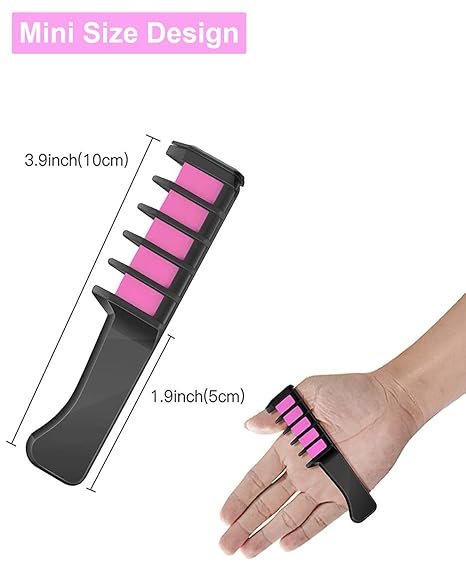 Miniyou™ 10 Color New Hair Chalk Comb Temporary Bright Hair Color Dye for Kids,Washable Hair Chalk Girls New Year Birthday Cosplay DIY