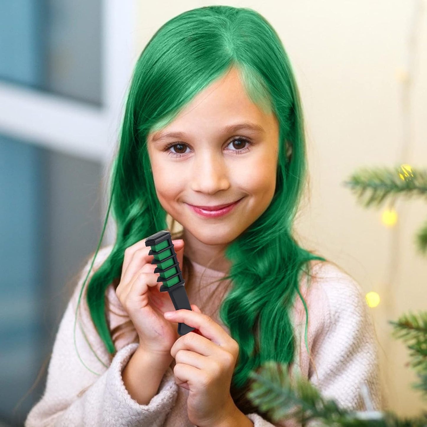 Miniyou™ 10 Color New Hair Chalk Comb Temporary Bright Hair Color Dye for Kids,Washable Hair Chalk Girls New Year Birthday Cosplay DIY