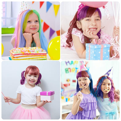 Miniyou™ 10 Color New Hair Chalk Comb Temporary Bright Hair Color Dye for Kids,Washable Hair Chalk Girls New Year Birthday Cosplay DIY