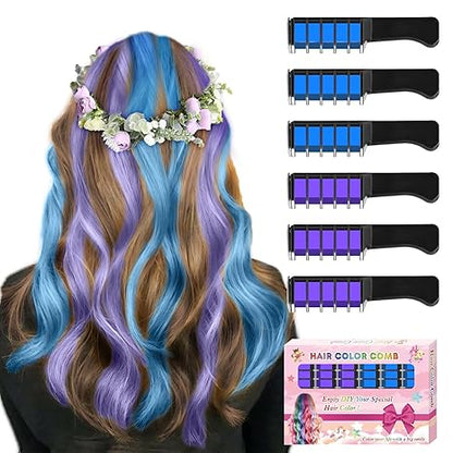 Miniyou™ 10 Color New Hair Chalk Comb Temporary Bright Hair Color Dye for Kids,Washable Hair Chalk Girls New Year Birthday Cosplay DIY